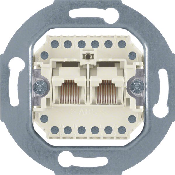 FCC soc. out., 8 /8-pole, cat.3, com-tech, white image 1