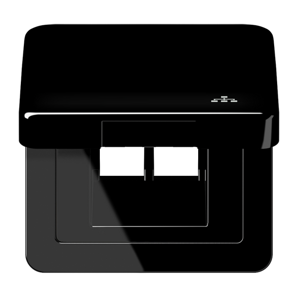 Hinged lid LAN with centre plate CD590KLLANSW image 1