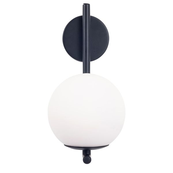 Wall fixture IP44 Sfera Simple G9 Max. 6W Black image 1