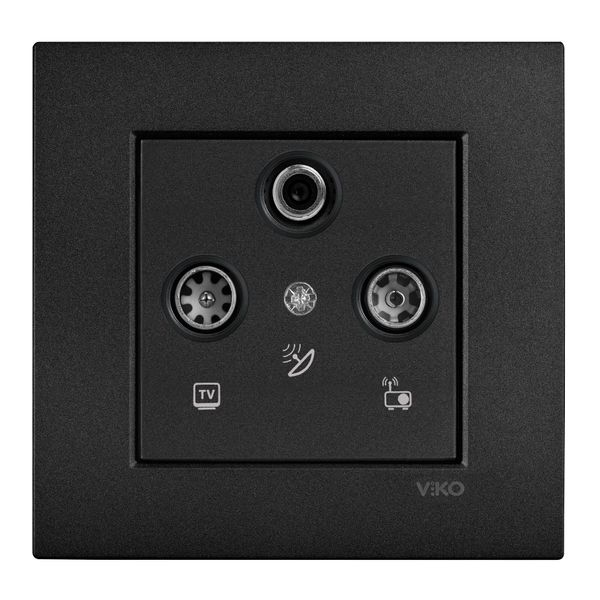 Novella-Trenda Black Sat Socket Terminated (Sat-TV-Rd) image 1