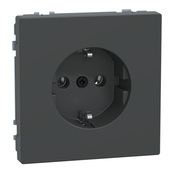 SCHUKO socket, plug-in terminals, anthracite, system design image 1