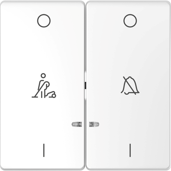 Rocker 2-gang w. indicator window and marked for DND, lotus white, System Design image 3