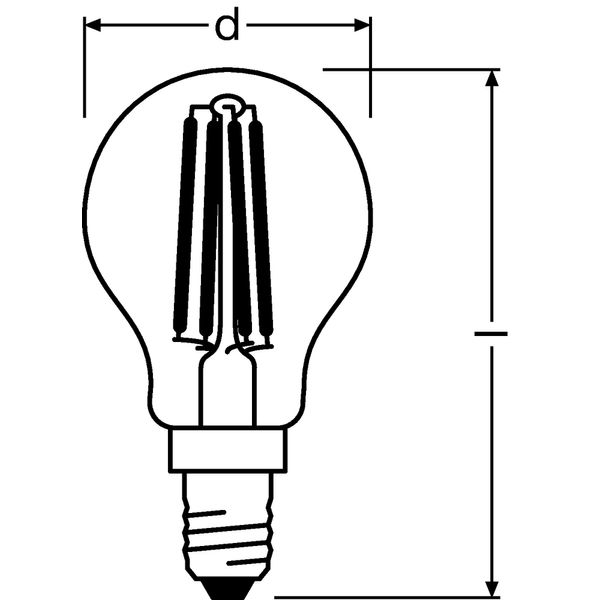 LED THREE STEP DIM CLASSIC P 40 4 W/2700 K E14 image 4