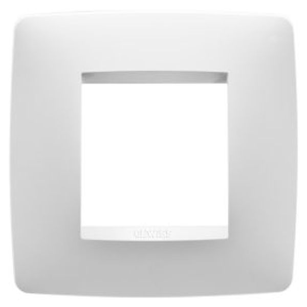 ONE INTERNATIONAL PLATE - IN PAINTED TECHNOPOLYMER - 2 MODULES - SATIN WHITE - CHORUSMART image 1