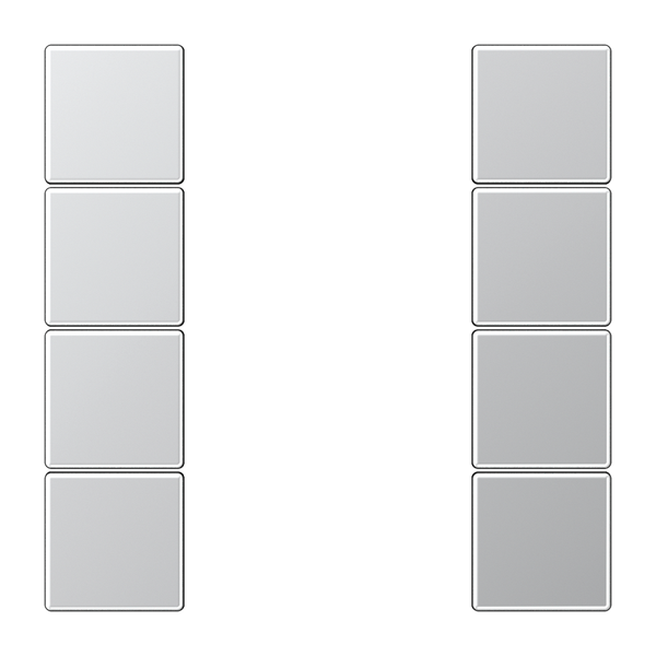 Push button KNX Cover kit-4, complete, alum. image 1