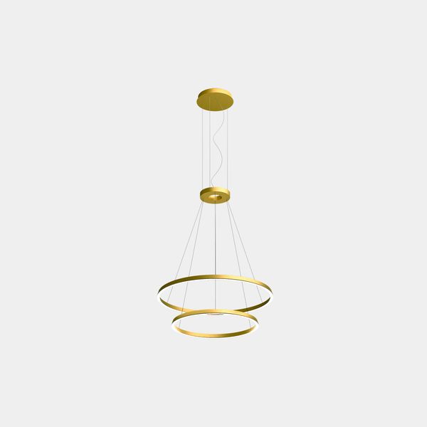 Pendant Circular Inward Double Rings (ø1200 ø900) LED 109.1W 3545lm 2700K Gold image 1