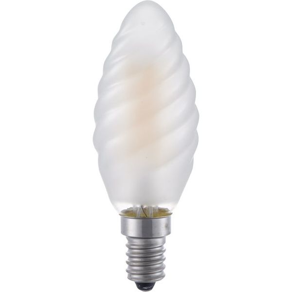 LED E14 Fila Twisted Candle C35x100 230V 320Lm 4W 925 AC Frosted Dim image 1