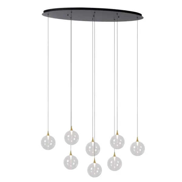 Lucide GISELA - Hanging lamp - LED Dim. - 8x3.9W 2700K - Transparent image 1