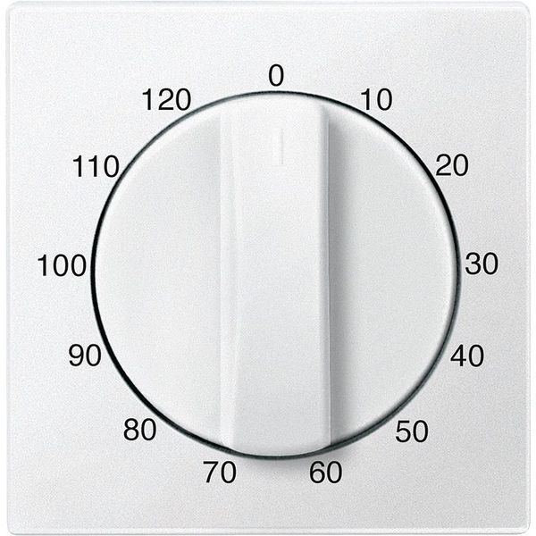 Central plate for timer insert 120 min, polar white, system M 539219 image 1