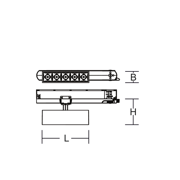 BeamLine Slim, 25 W, 2100 lm, 940, black, on/off Surface mounted proje image 3