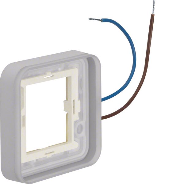 Frame 1gang, can be illuminated 230 V, for housing surface-mtd, W.1, w image 1