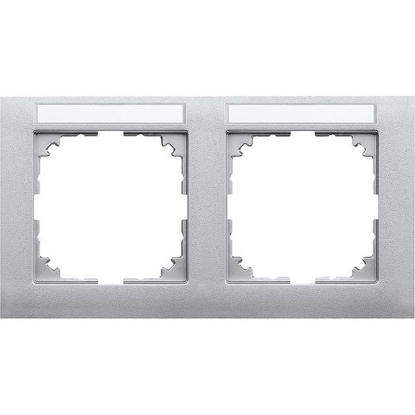 M-Pure frame, 2-fold with label holder, horizontal installation, aluminum, image 1