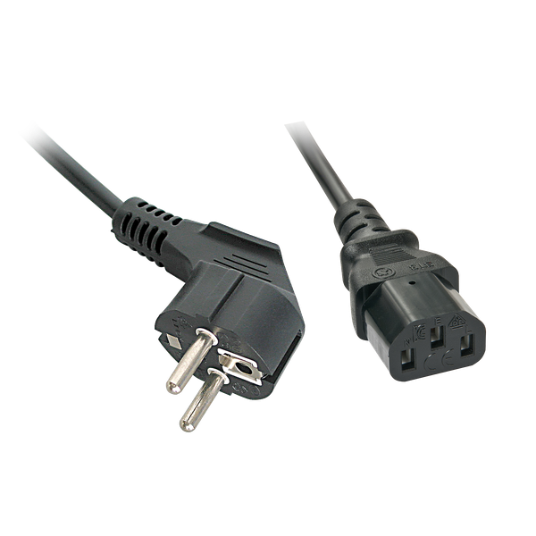 0.7m Schuko to C13 Mains Cable Schuko Plug to IEC C13 Connector image 1