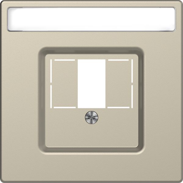 Central plate with square opening and label field, sahara, System Design image 4