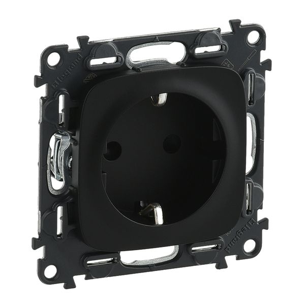 2P+E socket with shut. Valena Allure -German std -VDE compliant -16A-250V~-black image 1