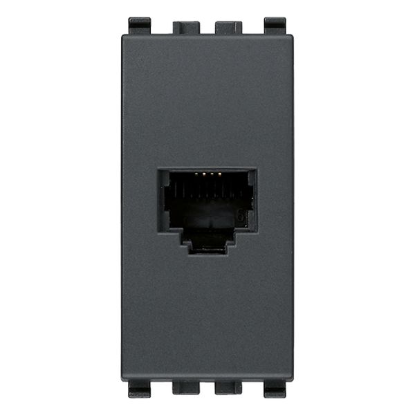 RJ11 phone jack 6/4 grey image 1