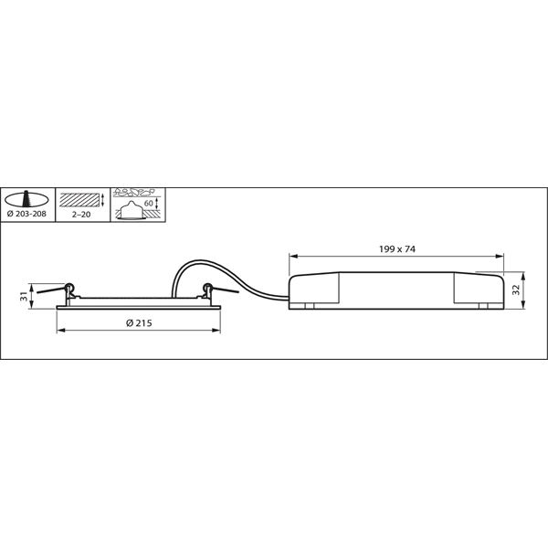 DN145B LED20S/830 PSD-E II WH image 2