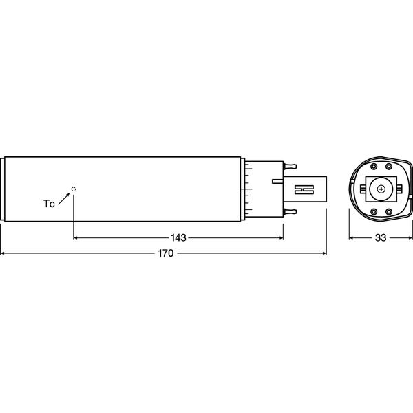 OSRAM DULUX LED D/E HF & AC MAINS 10W 840 G24Q-3 image 5