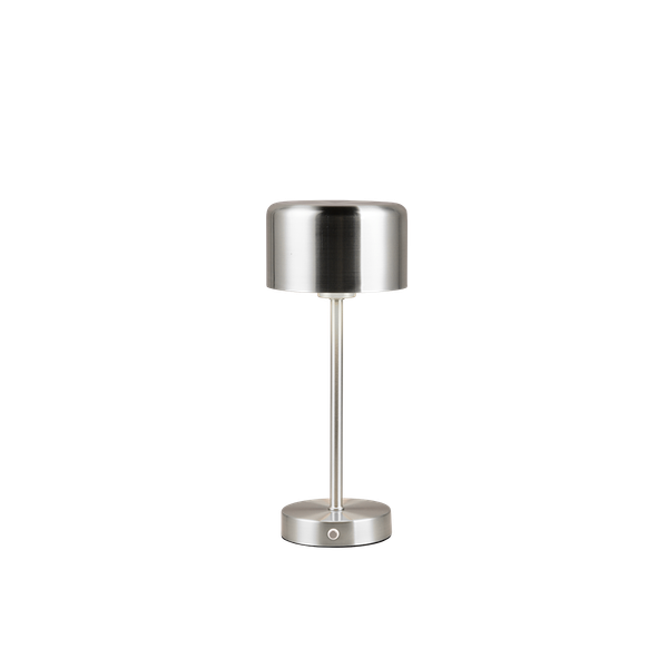 Jeff LED table lamp brushed steel rechargeable image 1