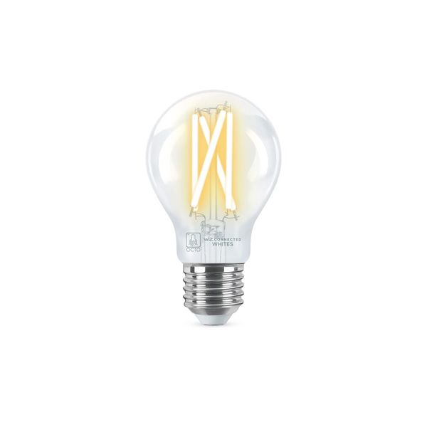 OCTO WiZ Connected A60 Tunable White Smart Filament Lamp Clear E27 7W image 1