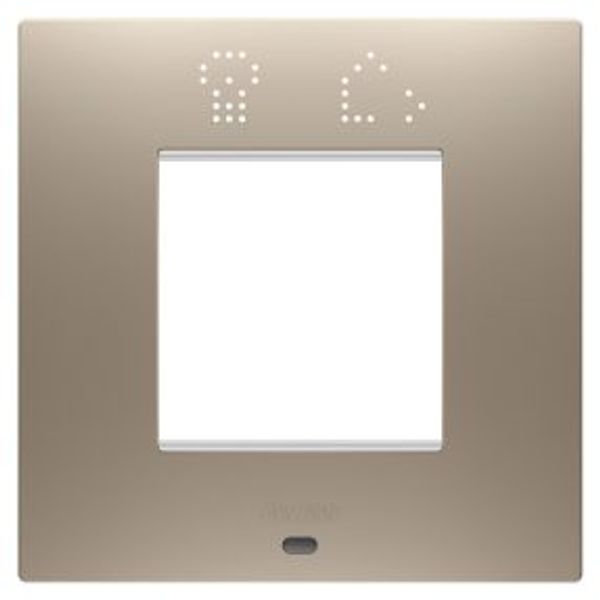 EGO SMART INTERNATIONAL PLATE - IN PAINTED TECHNOPOLYMER - 2 MODULES - LIGHT BRONZE - CHORUSMART image 1