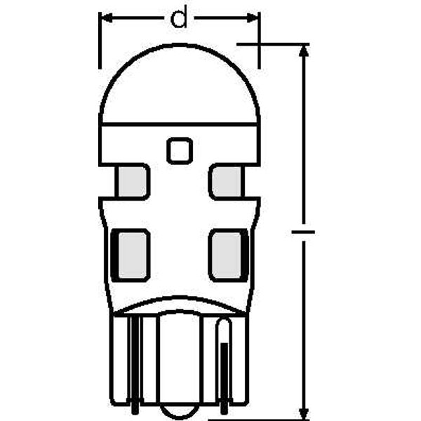 2880YE 1W 12V W2.1X9.5D BLI2 OSRAM image 2