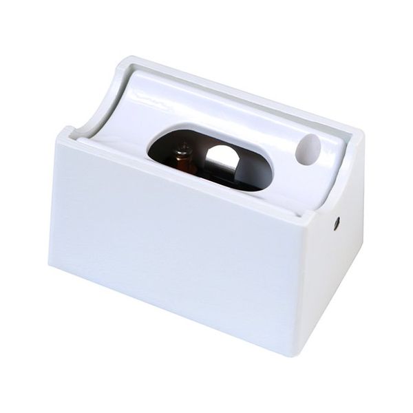 Lamp holder S14d metal housing white image 1