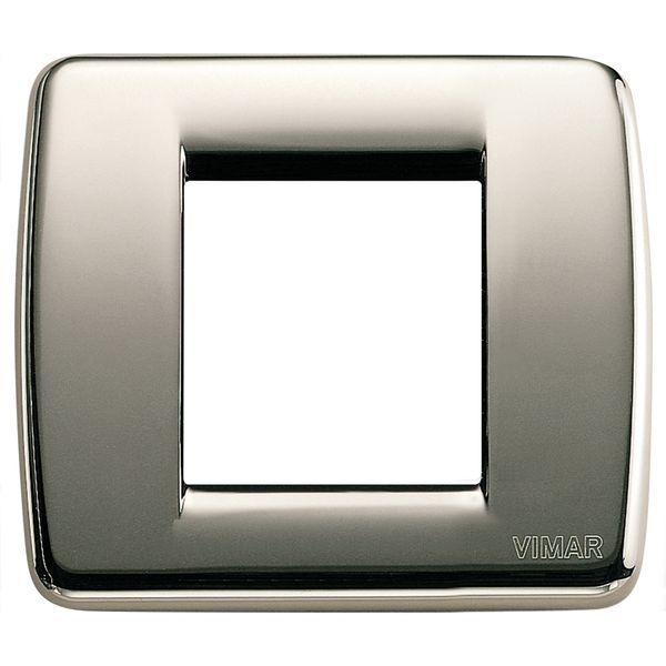 Rondò plate 1-2M metal black chrome image 1