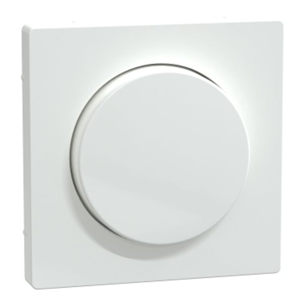 Central plate with rotary knob, lotus white, system design image 1