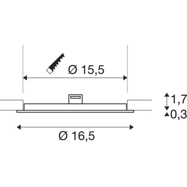 SENSER round EL 950lm 3000K 350mA IP20 white image 3