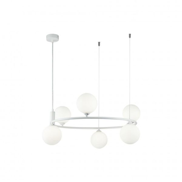 Modern Ring Pendant Lamp White image 2