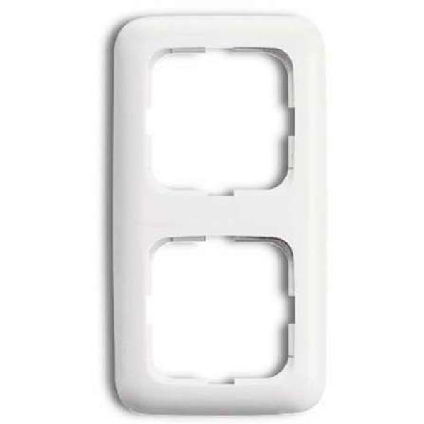 2512-214-507 Cover Frame 2gang(s) alpine white - Reflex SI image 1