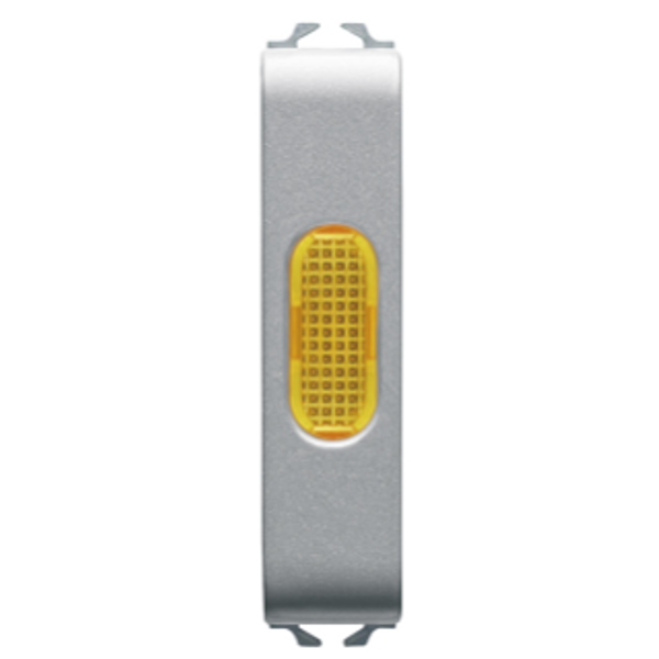 SINGLE INDICATOR LAMP - AMBER - 1/2 MODULE - TITANIUM - CHORUSMART image 1