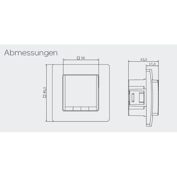 Clock thermostat as a room controller with limiter function, AC 230V, 1NO contact, 10 A, blue backlighting image 3