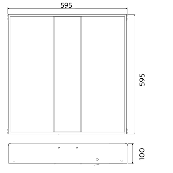 LEDPanelRc-Mo Sq595-35W-DALI-4000-WH-U19 image 4