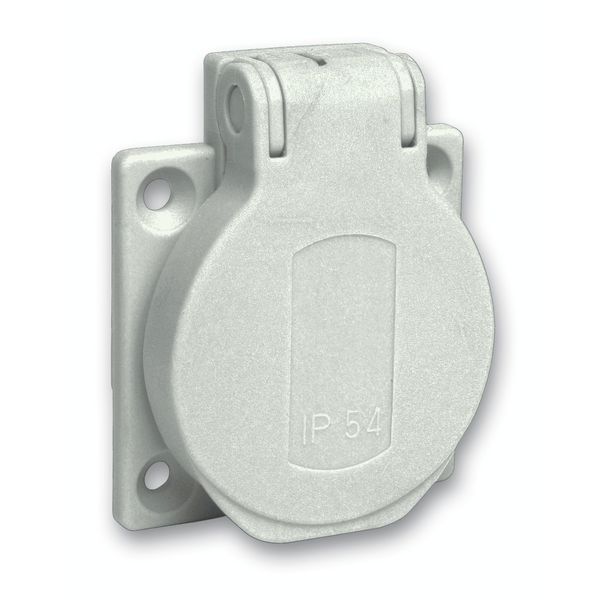 PratiKa socket - grey - 2P + E - 10/16 A - 250 V - German - IP54 - flush - back image 2