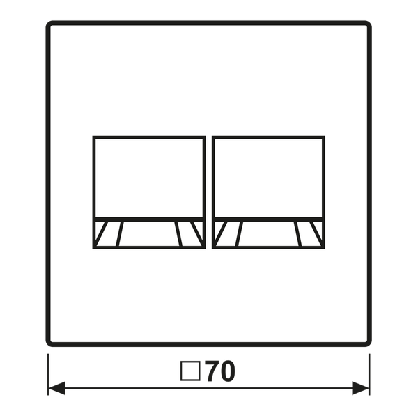 Centre plate for MJ f. 2 sockets ES1969-25WE image 2