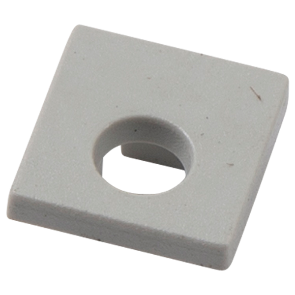 End Cap with hole for Surface Mounted Profile 10x10mm IP20 Silver image 1