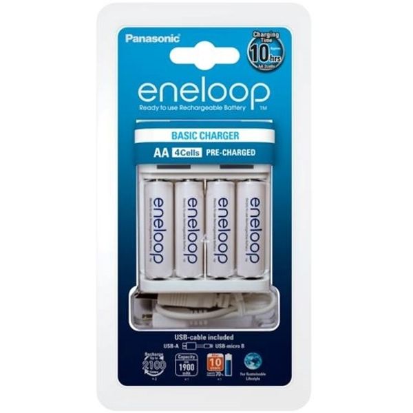 PANASONIC Eneloop Q-CC61 US-Charger incl. 4x K-3MCCE AA 2000mAh image 1