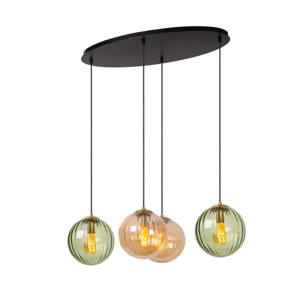 MONSARAZ Pendant light-Green-4xE27-40W-Glass image 1