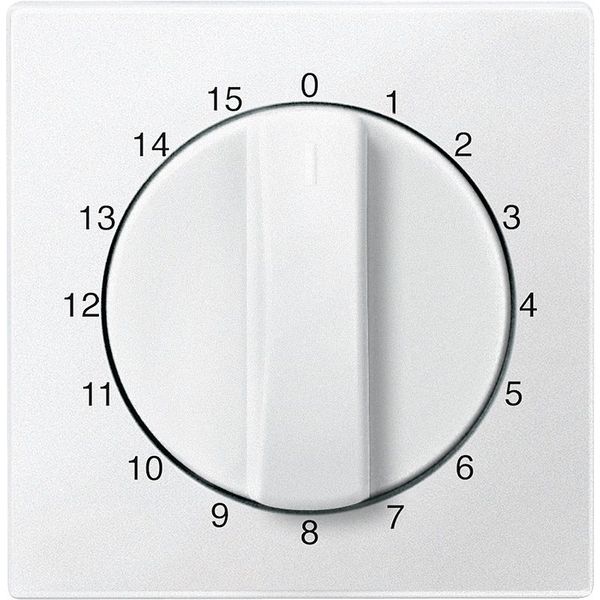 Central plate for timer insert 15 min, polar white, system M 539019 image 1