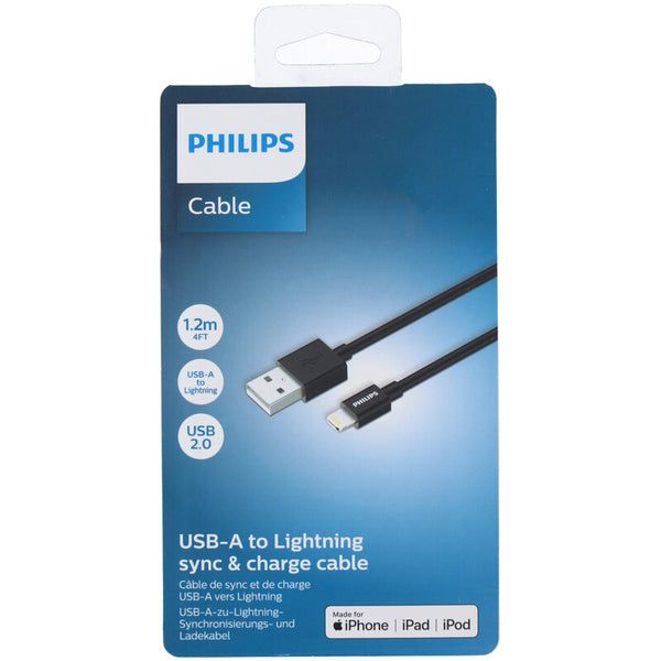 DLC3104V/03 PHILIPS Cable 1,2m USB-A to lightning image 1