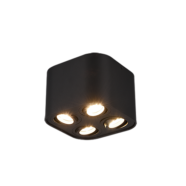 Cookie ceiling lamp 4-pc GU10 matt black image 1