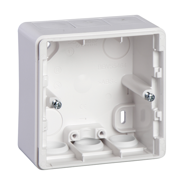 Exxact surface mounted box 1-gang high IP44 white image 4