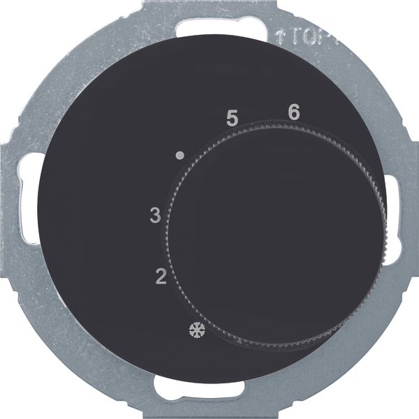 Thermostat, change-over contact, centre plate, 1930/R.classic, black g image 1