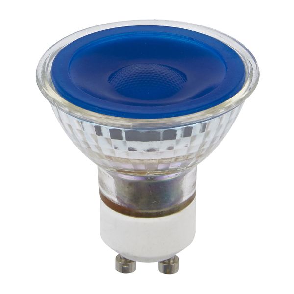 LED GU10 MR16 Glass 50x54 230V 5W 38° AC Blue Dim image 1