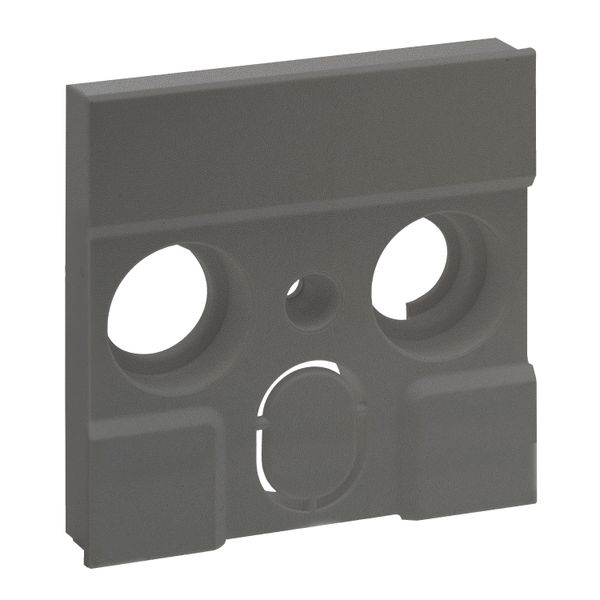 TV-R-SAT 30MM SOCKET COVER MEDIUM GREY image 1