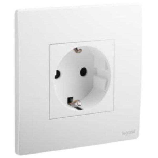 281126MW Mallia Senses 1 gang German socket outlet - 16A - 2 poles with earth image 1