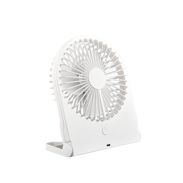 Breezy LED table fan matt white rechargeable image 1