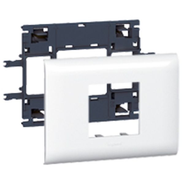 Mosaic support - for adaptable DLP cover depth 85 mm - 2 modules image 1